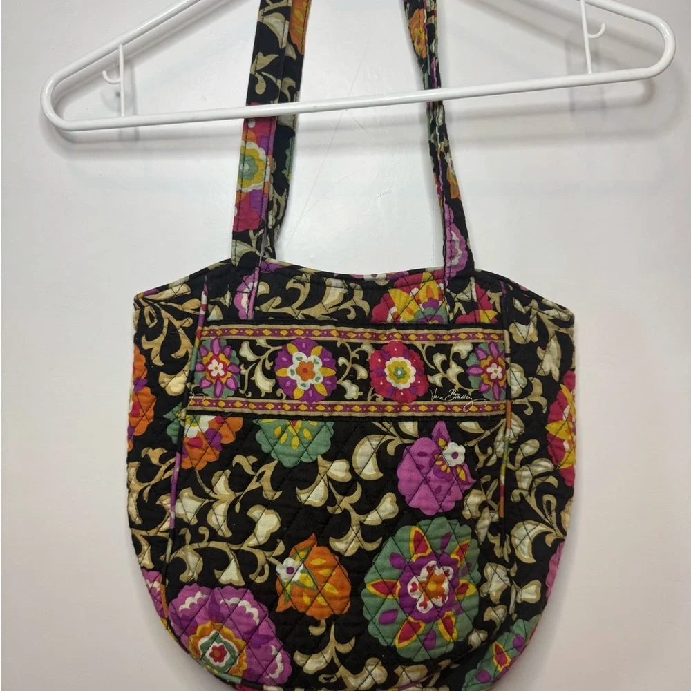 Vera Bradley Retired Suzani Quilted Floral‎ Tote Bag Double Strap Cotton